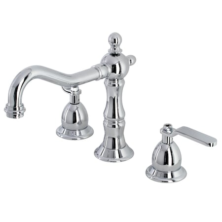 Kingston Brass KS1971KL Widespread Bathroom Faucet with Brass Pop-Up, Polished Chrome KS1971KL